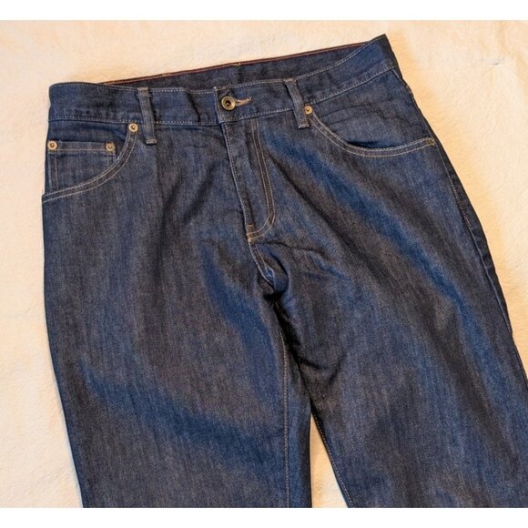 Raleigh Denim Men's Dark Wash Slim Straight Fit Jeans Size 30x34 (tagged 29) USA - Picture 2 of 12